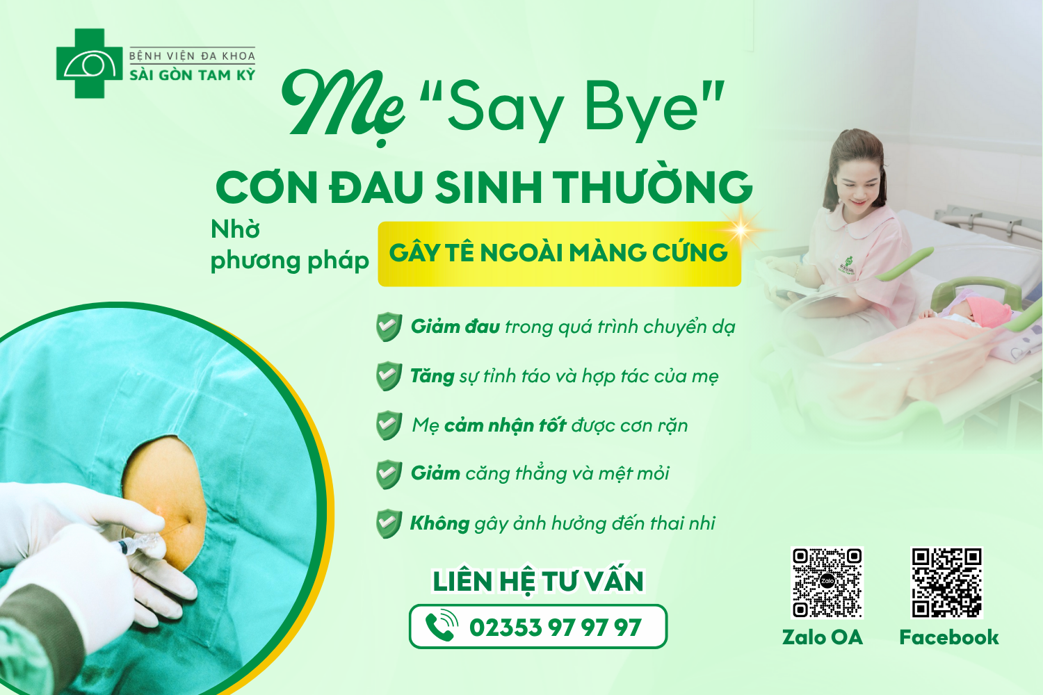 DỊCH VỤ SINH KHÔNG ĐAU CHO SẢN PHỤ SINH THƯỜNG