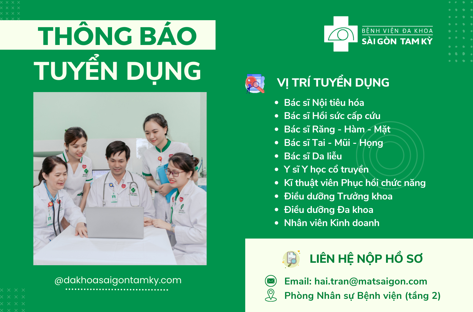 THÔNG BÁO TUYỂN DỤNG THÁNG 3.2023